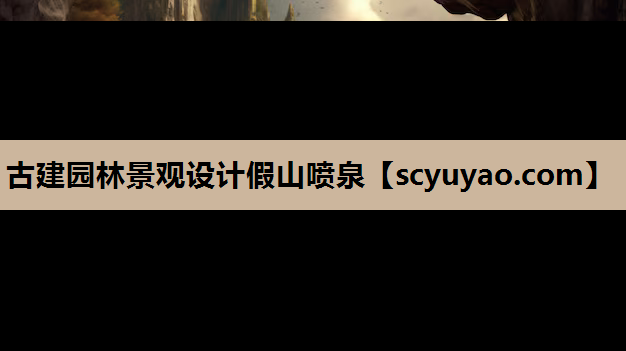 古建园林景观设计假山喷泉